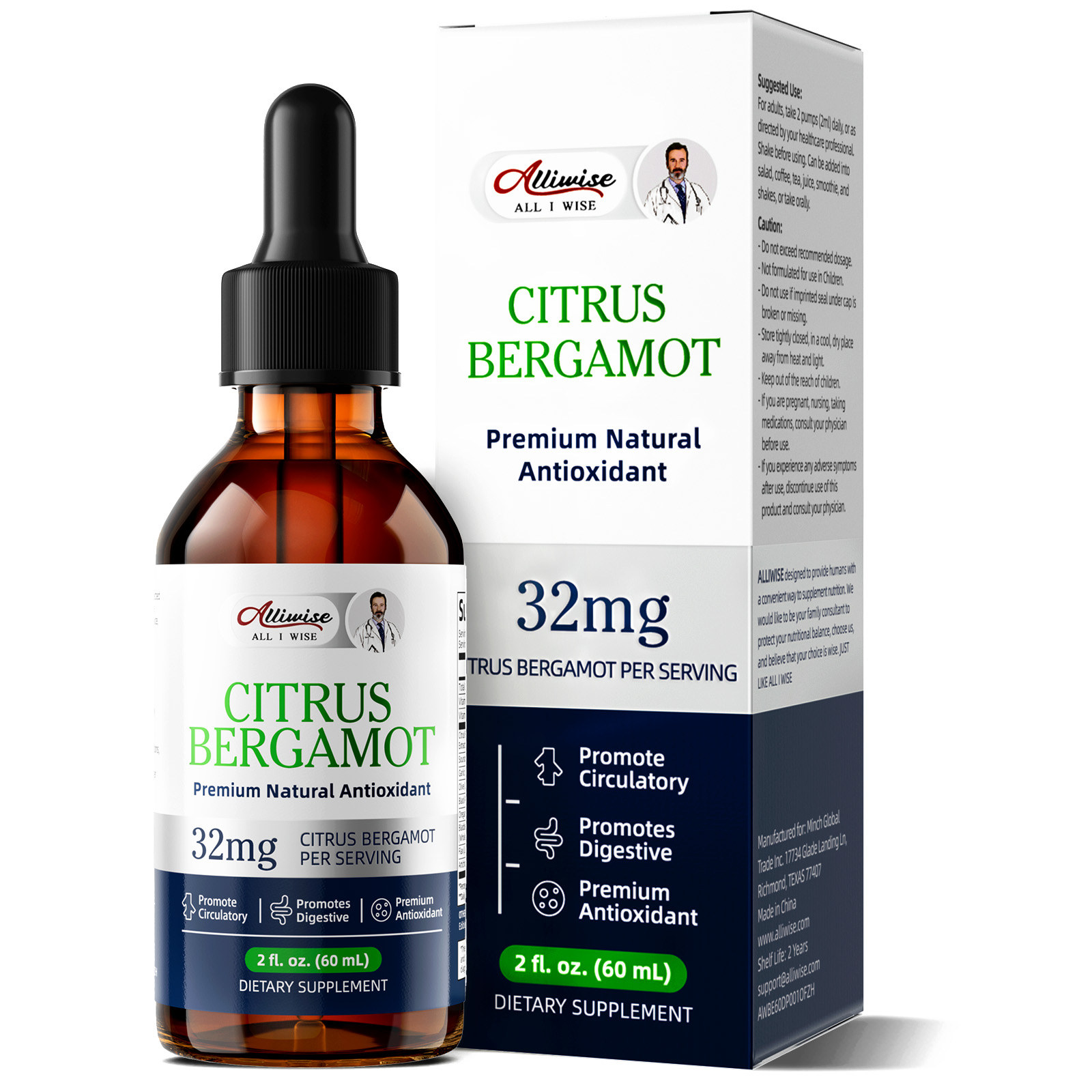 Health With Wellness - Premium Citrus Bergamout Drops for Promoting