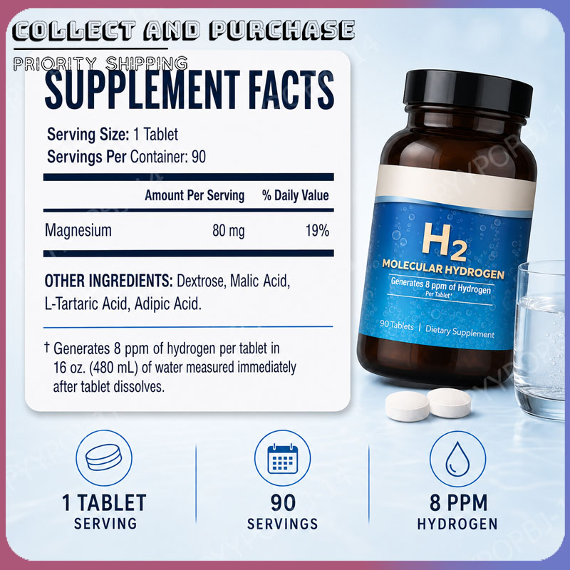 Molecular Hydrogen H2 Tablets  - Health With Wellness recensie en prijs