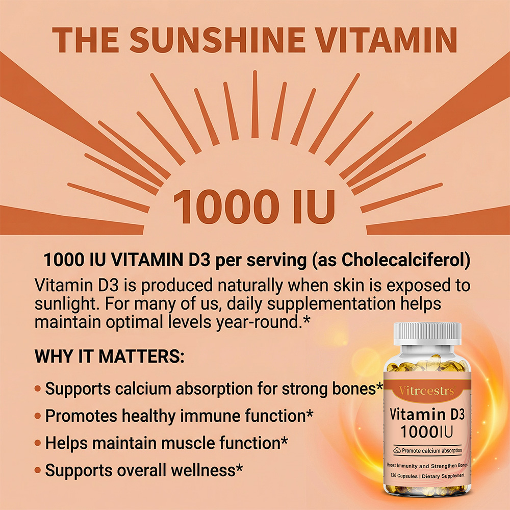 Vitamin D3 1000 IU Capsules, S - Health With Wellness recensie en prijs